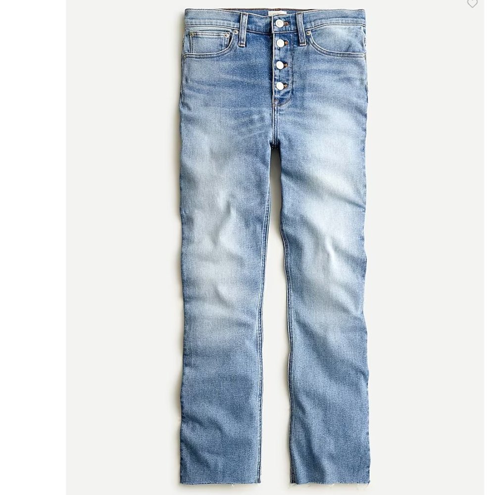 J.Crew 10" demi-boot crop jean in Gimlet wash